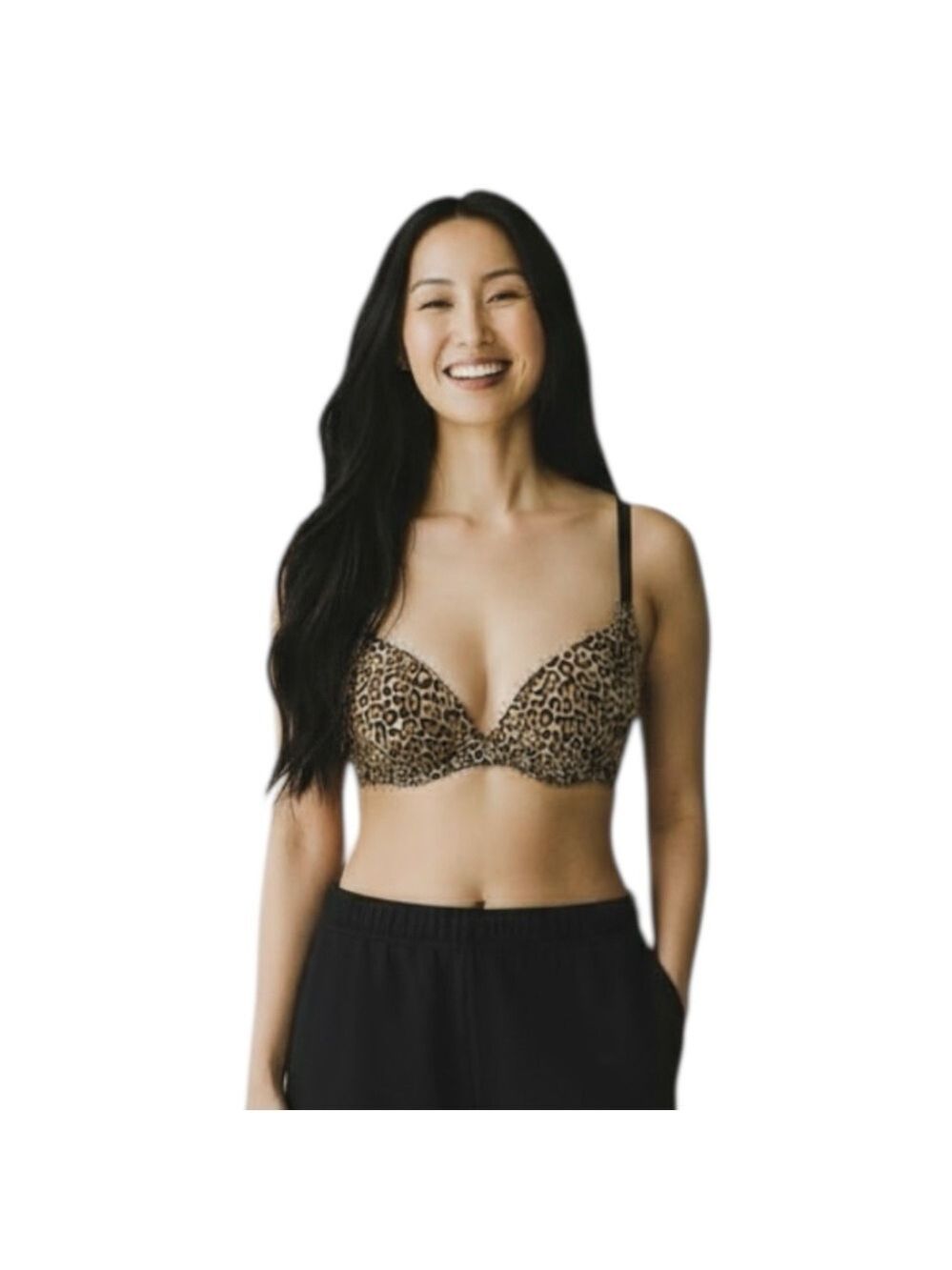 PINK Victoria’s Secret 32D Leopard Animal Print Bra